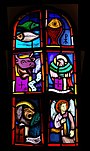 alt = Stained glass of the Four Evangelists in Bockweiler, Germany